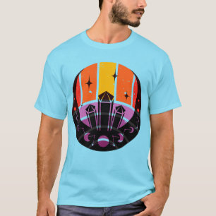 Mondphasen-Edelstein-Sterne-Sonnenuntergang T-Shirt