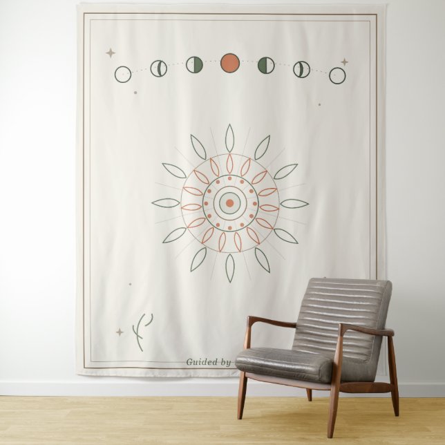 Mondphasen-Mandala Wandteppich (Beispiel)