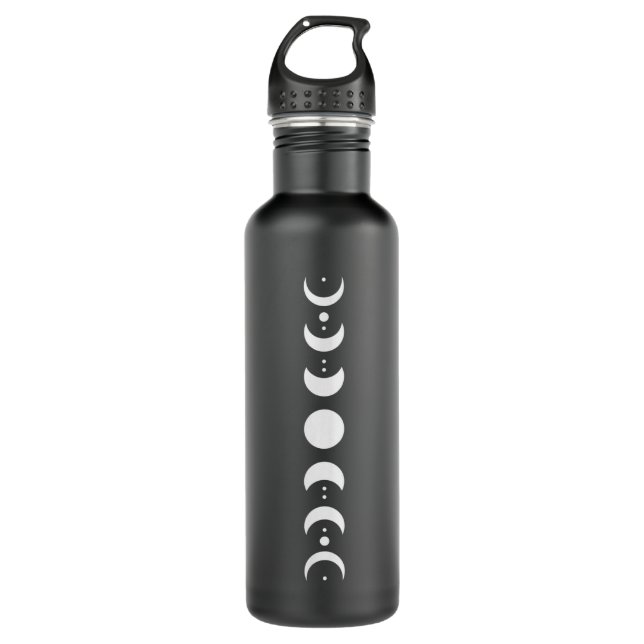 Mondphasen-Phasen des Mondastronomie-Star Edelstahlflasche (Vorderseite)