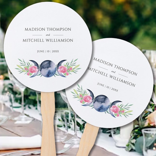 Mondphasen Rosen Blumenrosen Metaphysische Hochzei Fächer (Von Creator hochgeladen)