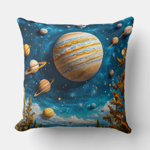 Mondplaneten-Galaxie Kissen