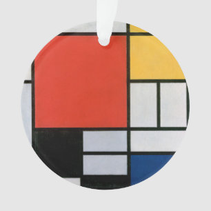 Mondrial Composition Rouge Jaune Bleu Noir