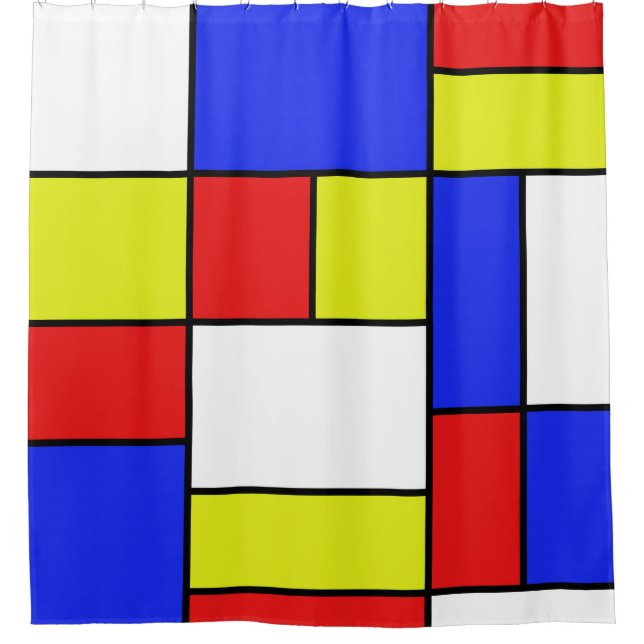 Mondrian #19 duschvorhang (Vorderseite)