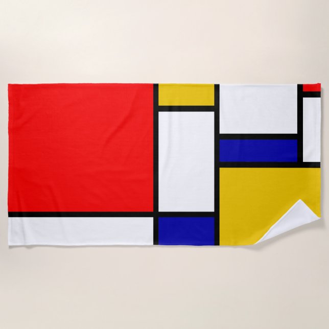 Mondrian 2 strandtuch (Vorderseite)
