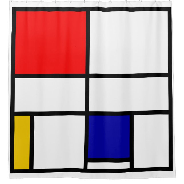 Mondrian 3 duschvorhang (Vorderseite)