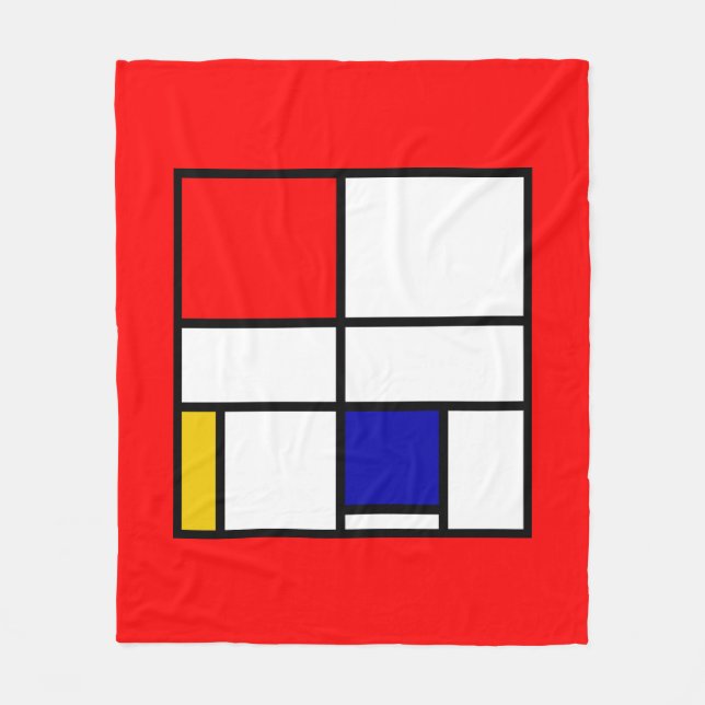 Mondrian 3 fleecedecke (Vorderseite)