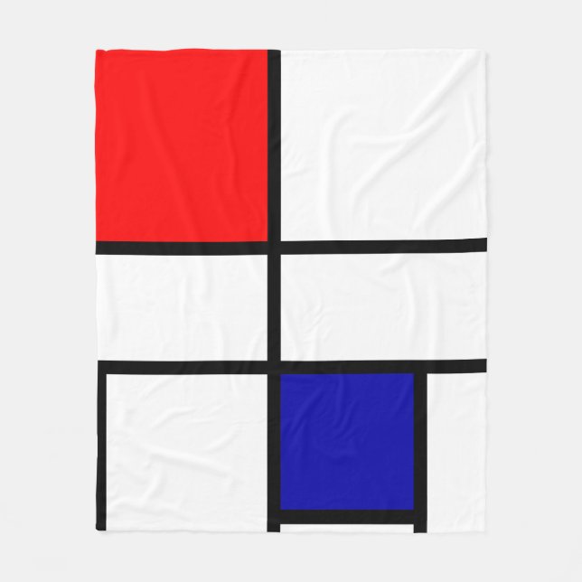 Mondrian 3 fleecedecke (Vorderseite)