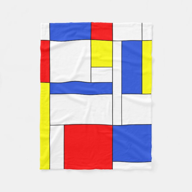 Mondrian #47 fleecedecke (Vorderseite)