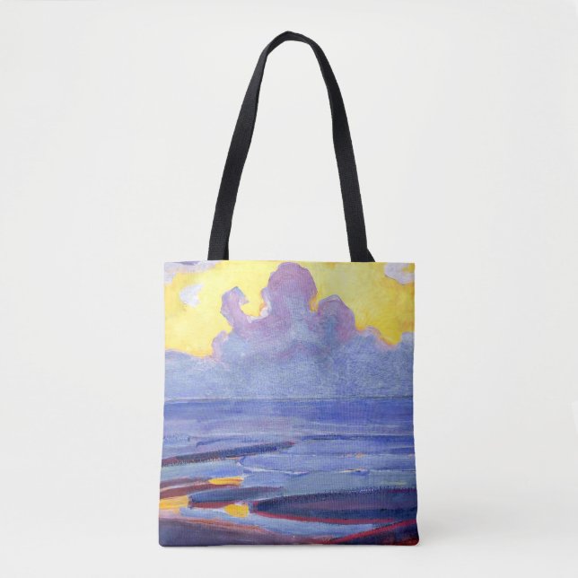 Mondrian - Am Meer, beliebtes Kunstwerk Tasche (Vorderseite)