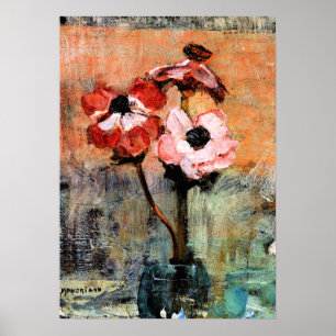 Mondrian - Anemonen in einer Vase Poster