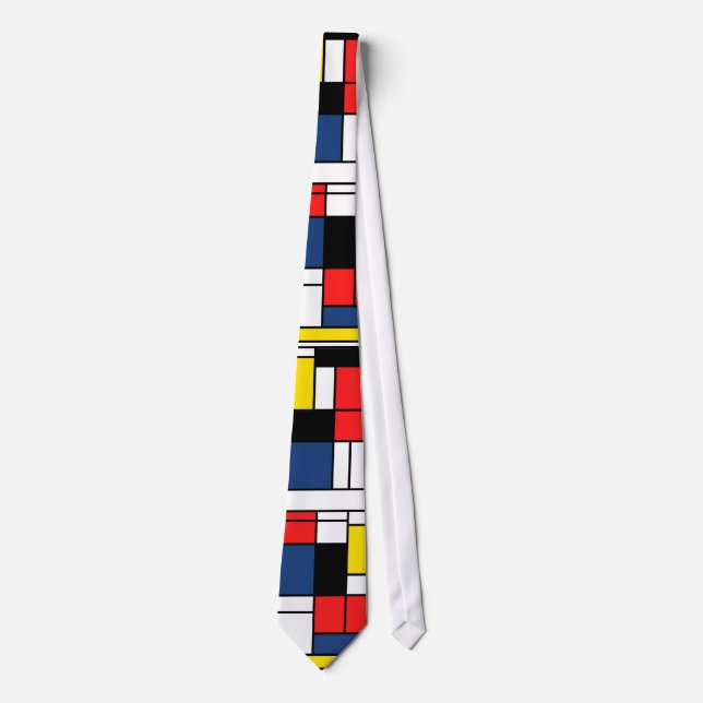 Mondrian Art-Krawatte - graben Sie sie! Krawatte (Vorderseite)