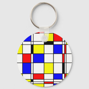 Mondrian Art Schlüsselanhänger