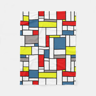 Mondrian Artentwurf Fleecedecke