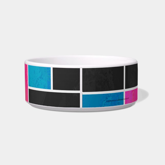 Mondrian Blue Pink Black Print Napf (Rückseite)