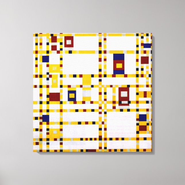 Mondrian - Broadway Boogie Woogie Leinwanddruck (Vorderseite)