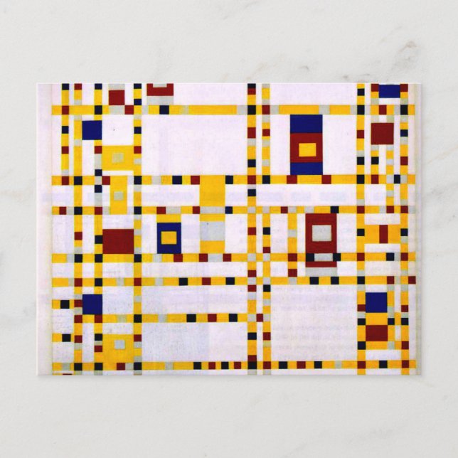 Mondrian - Broadway Boogie Woogie Postkarte (Vorderseite)