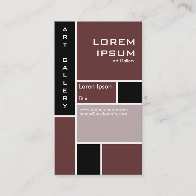 Mondrian - Brown Visitenkarte (Vorderseite)