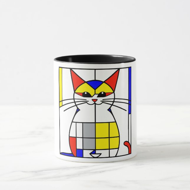 Mondrian Cat Tasse (Zentrum)