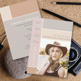 Mondrian Color Blocks Mod Foto Graduation Party I Einladung