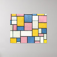 MONDRIAN - COMP. MIT FARBEN FLUGZEUG UND GRAUEN LI