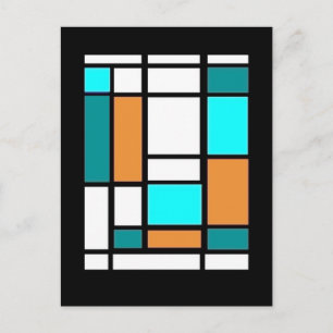Mondrian, Composition, Carte Postale Parodie Sarce