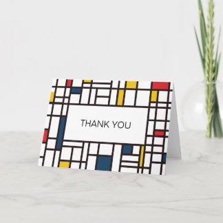 Mondrian De Stijl Dankeskarte