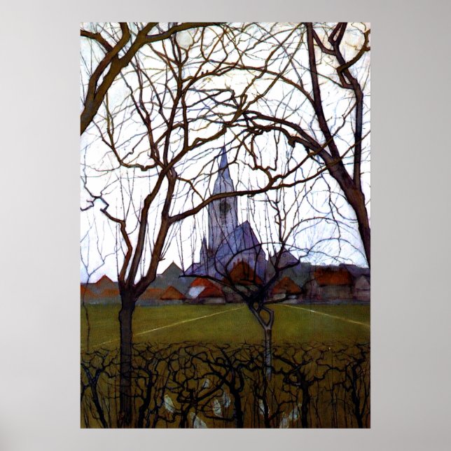 Mondrian - Dorfkirche Poster (Vorne)
