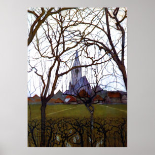 Mondrian - Dorfkirche Poster