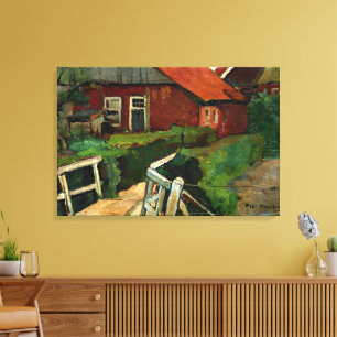 Mondrian - Farm Building with Bridge Leinwanddruck