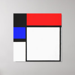 MONDRIAN FOX TROT B mit BLACK, RED, BLUE & YELLOW Leinwanddruck