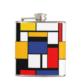 Mondrian Geometric Minimalistisch Comopsition Mode Flachmann