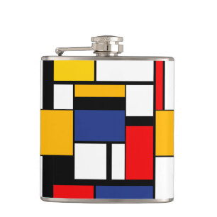 Mondrian Geometric Minimalistisch Comopsition Mode Flachmann