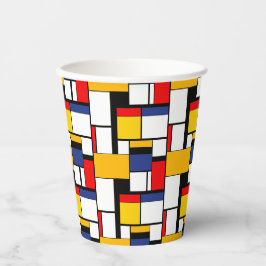 Mondrian Geometric Minimalistisch Comopsition Mode Pappbecher