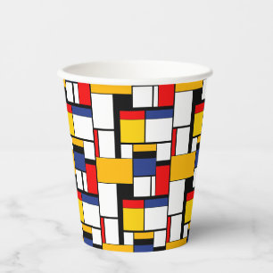 Mondrian Geometric Minimalistisch Comopsition Mode Pappbecher
