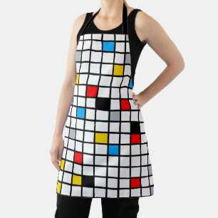 Mondrian Geometric Minimalistisch Comopsition Mode Schürze