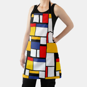 Mondrian Geometric Minimalistisch Comopsition Mode Schürze