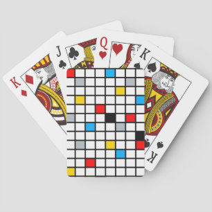 Mondrian Geometric Minimalistisch Comopsition Mode Spielkarten