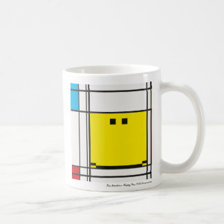 mondrian glücklicher Gesichts-T - Shirt Kaffeetasse
