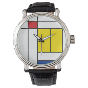 Mondrian II Minimalistisch De Stijl Modern Art Des Armbanduhr