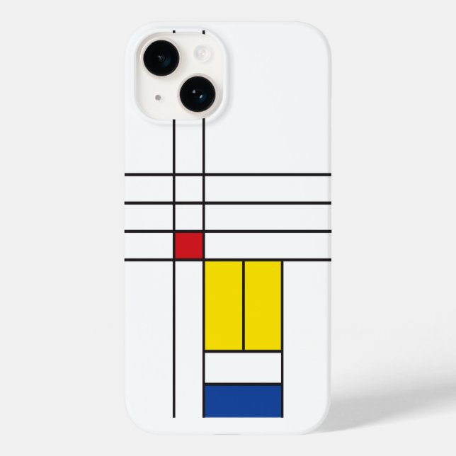 Mondrian II Minimalistisch De Stijl Modernes Art D Case-Mate iPhone Hülle (Rückseite)