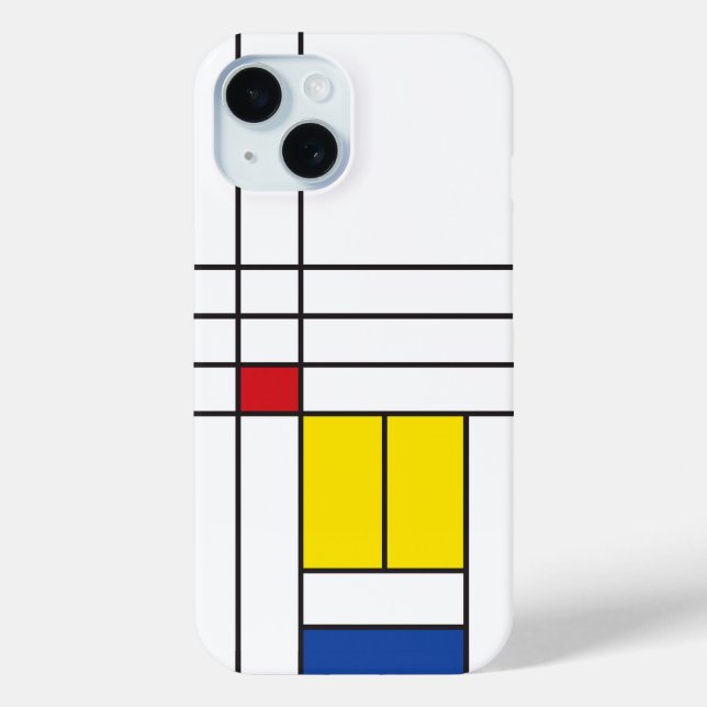 Mondrian II Minimalistisch De Stijl Modernes Art D Case-Mate iPhone Hülle (Rückseite)