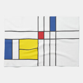 Mondrian II Minimalistisch De Stijl Modernes Art D Geschirrtuch