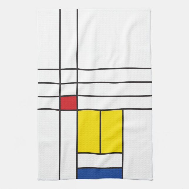 Mondrian II Minimalistisch De Stijl Modernes Art D Geschirrtuch (Vertikal)