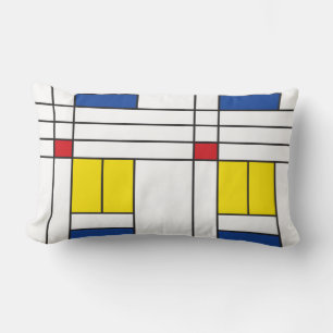 Mondrian II Minimalistisch De Stijl Modernes Art D Lendenkissen
