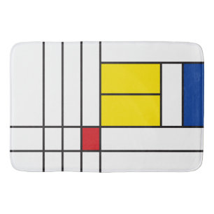 Mondrian II Minimalistischer De Stijl Moderne Kuns Badematte