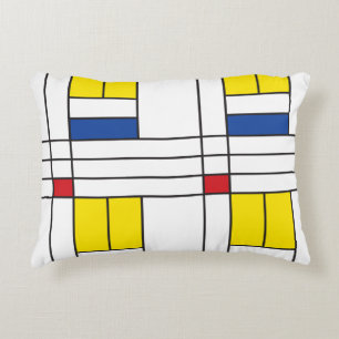 Mondrian II Minimalistischer De Stijl Moderne Kuns Dekokissen