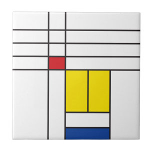 Mondrian II Minimalistischer De Stijl Moderne Kuns Fliese