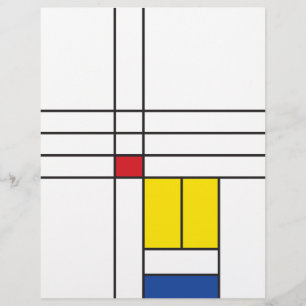 Mondrian II Minimalistischer De Stijl Moderne Kuns Flyer