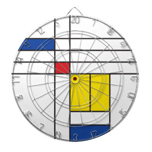 Mondrian II Minimalistischer De Stijl Moderner Kun Dartscheibe