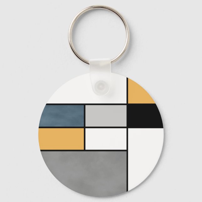 Mondrian Inspiration Schlüsselanhänger (Vorderseite)
